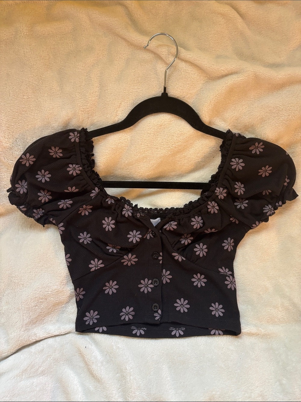 Princess Polly Cropped Puff Sleeve Milkmaid Top